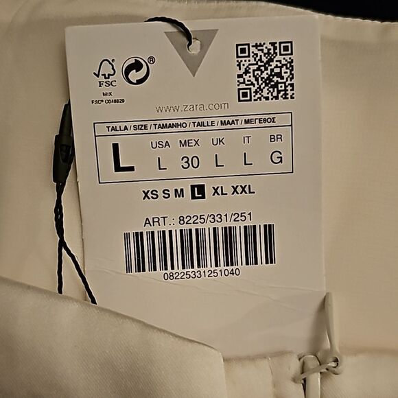 Zara satin asymmetrical Strapless Top NWT - Picture 5 of 7